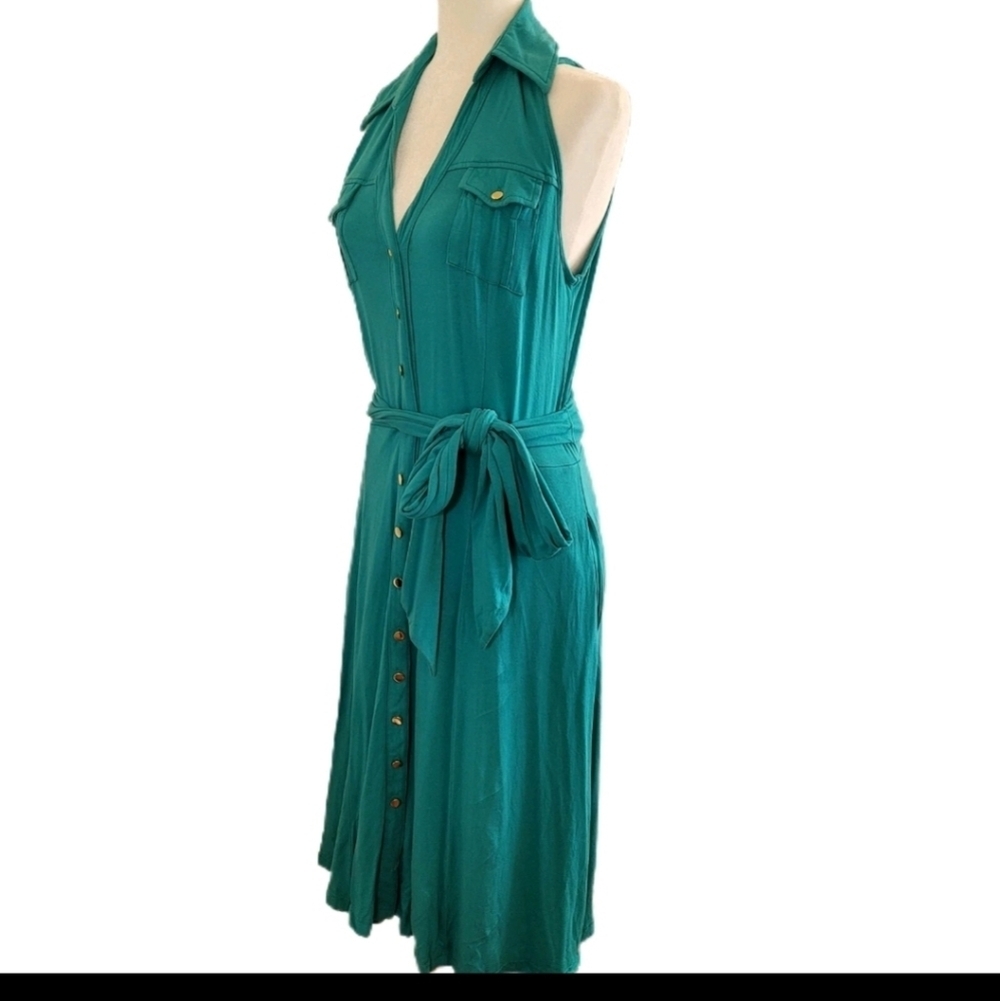 Karen Alexander vintage Button Down Shirt Dress , Fit And Flare , Knee Length A2